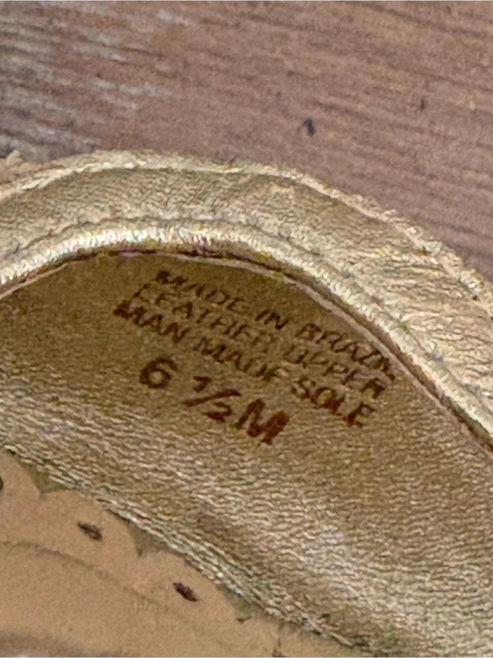 Lilly Pulitzer Janie Wedge Gold Metallic Sandals Shoes Size 6.5